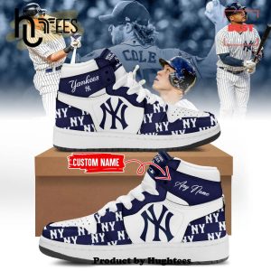 Custom Name MLB New York Yankees Air Jordan 1 Hightop Shoes
