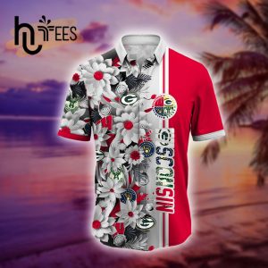 Classic Wisconsin Sports Palm Tree Hawaiian Shirt