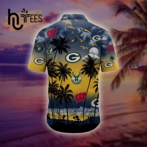 BEST Wisconsin Sports Palm Tree Hawaiian Shirt