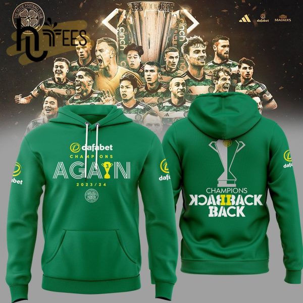 Celtic FC Champions 2023 24 Green Hoodie