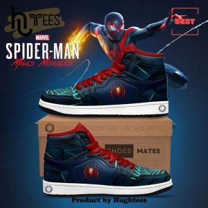 Miles Morales Spiderman Air Jordan 1 High Top Shoes