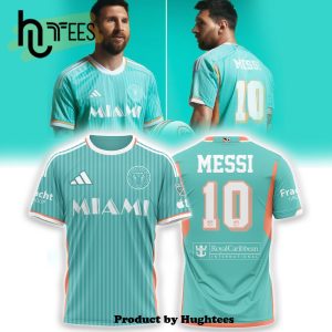 2024 Inter Miami CF Lionel Messi Aqua Shirt